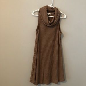 Cowl neck sweater dress